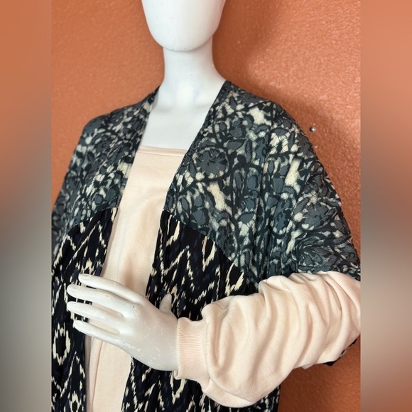 Anthropologie In Our Nature Kimono Top Cardigan Ikat Midnight One Size. E34 - Picture 12 of 16
